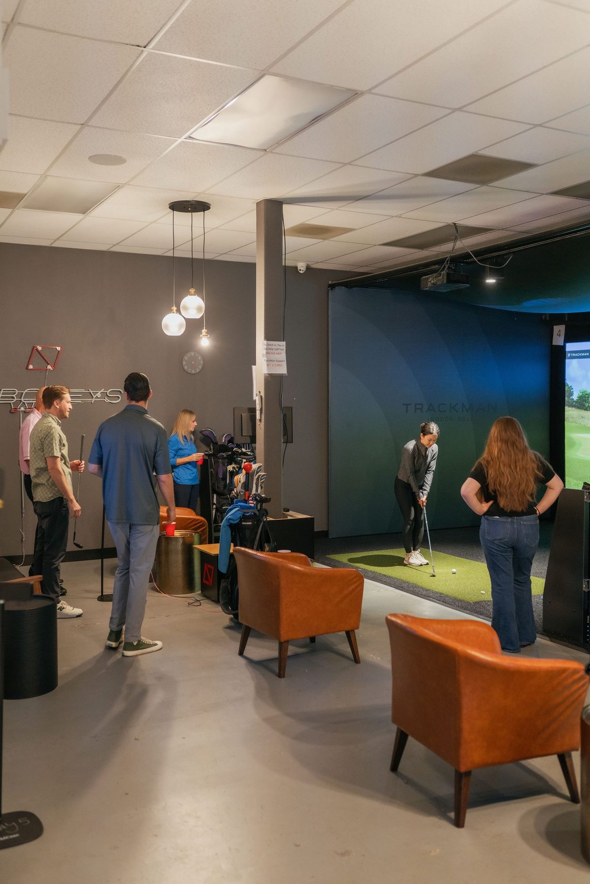 The lounge and bays inside NB2 at Laguna Niguel