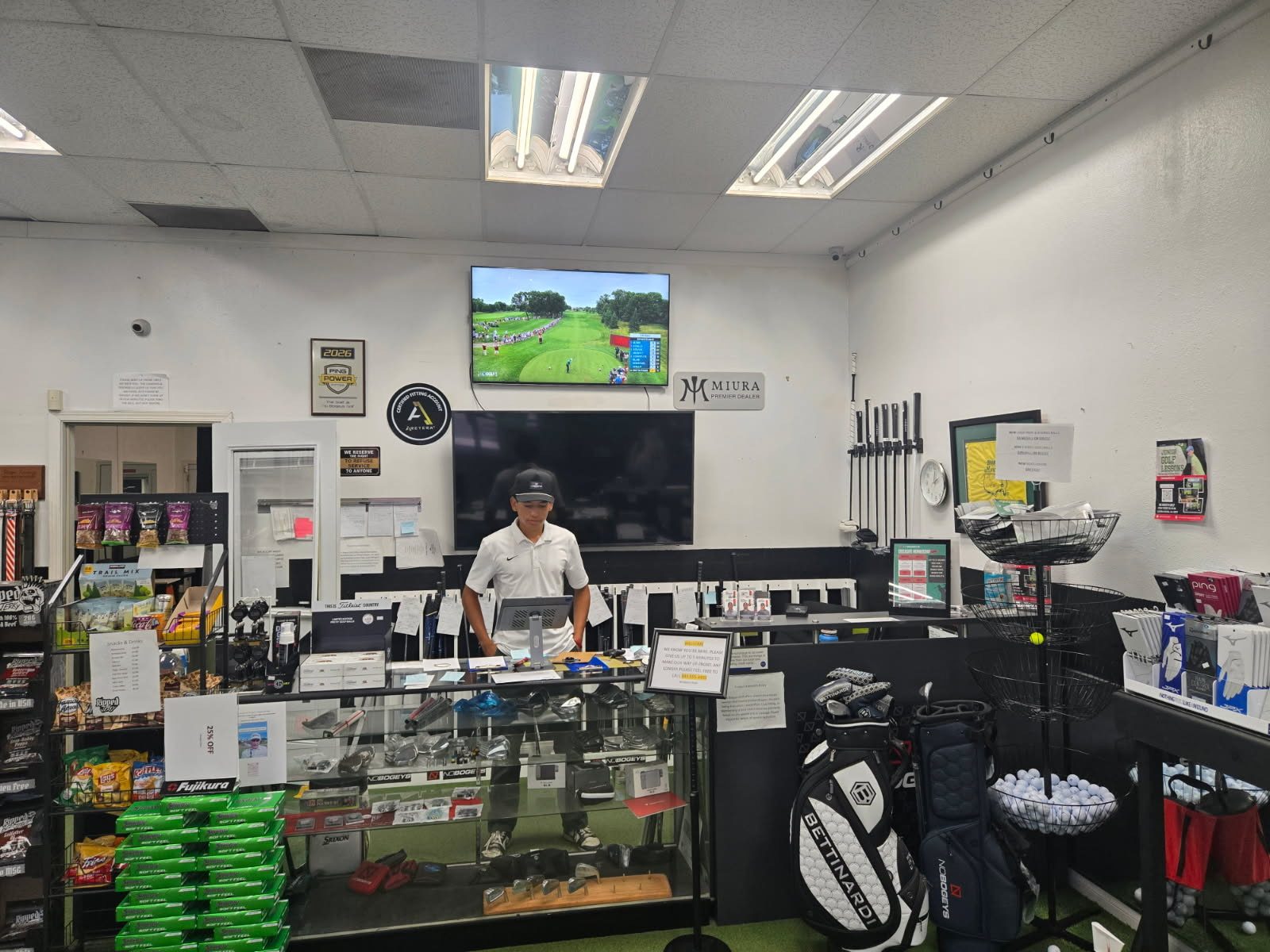 The front counter at the Laguna Niguel main shop